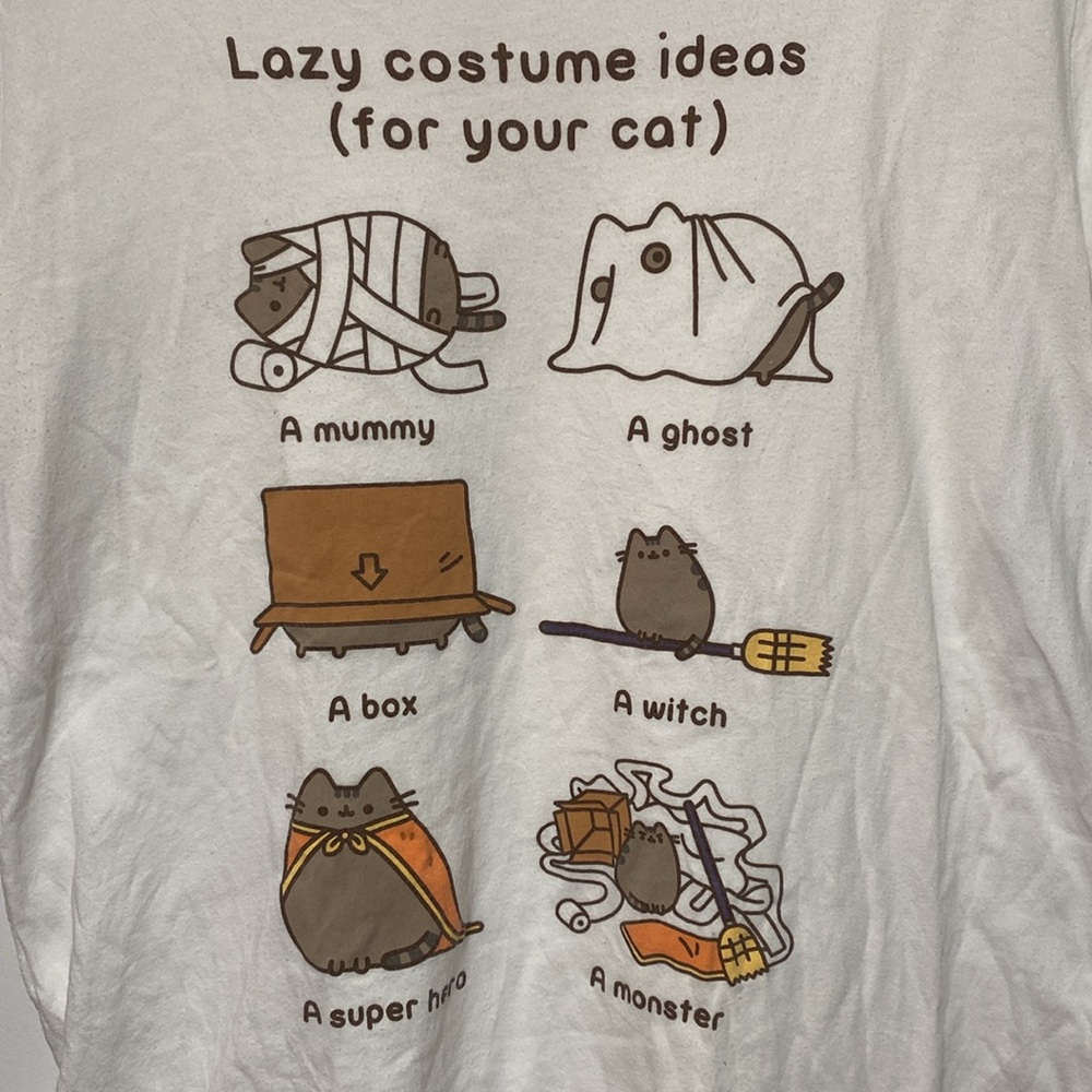 Pusheen “lazy costume ideas for your cat” shirt size XL - Picture 2 of 5